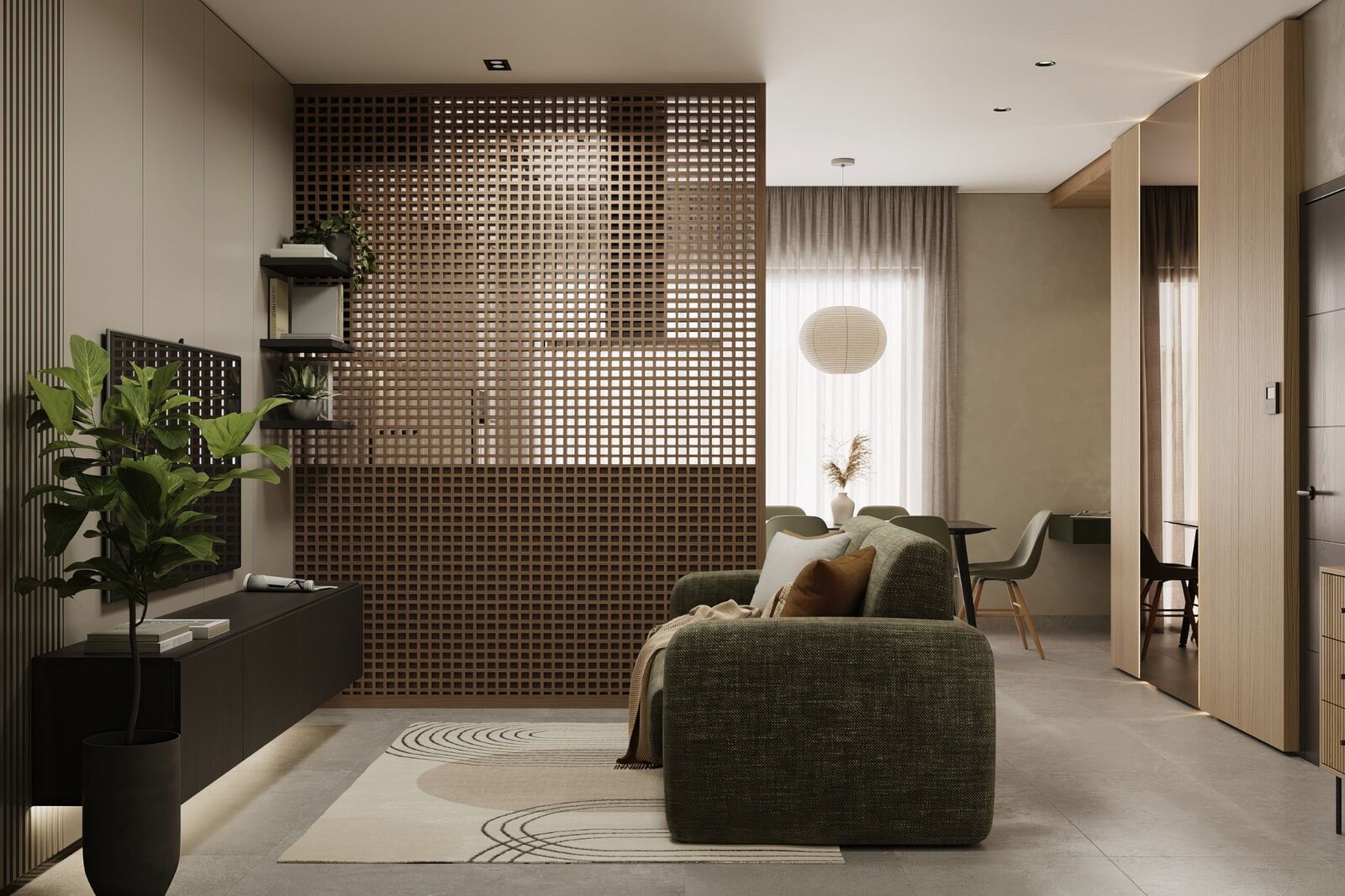 Compact Calm rental studio apartment