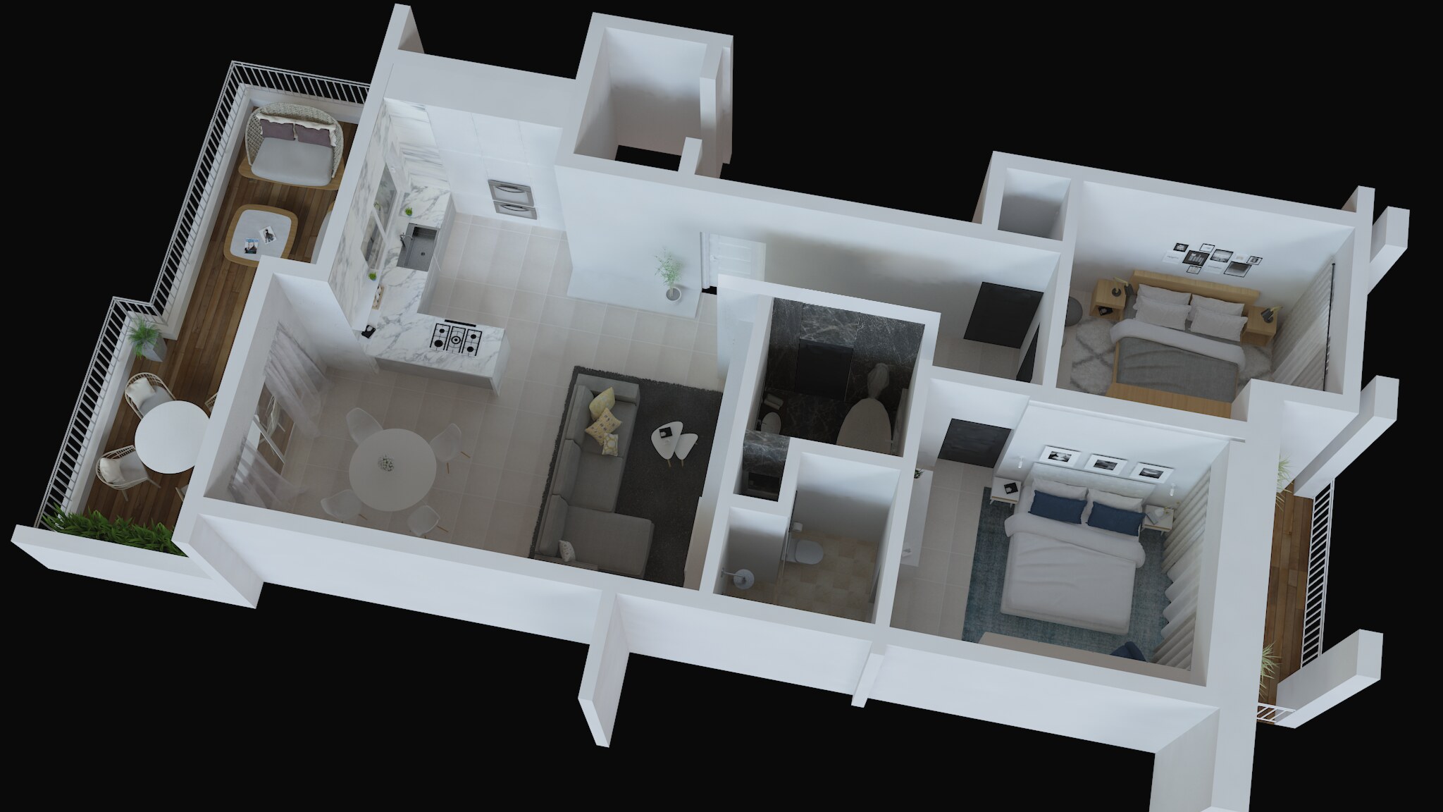 Three-dimensional floor plan visualisation