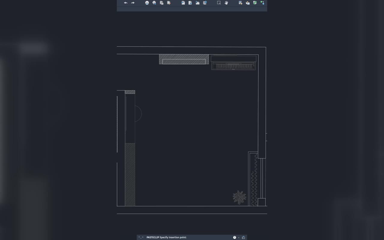 Furniture layout and technical drawing prepared for an interior project