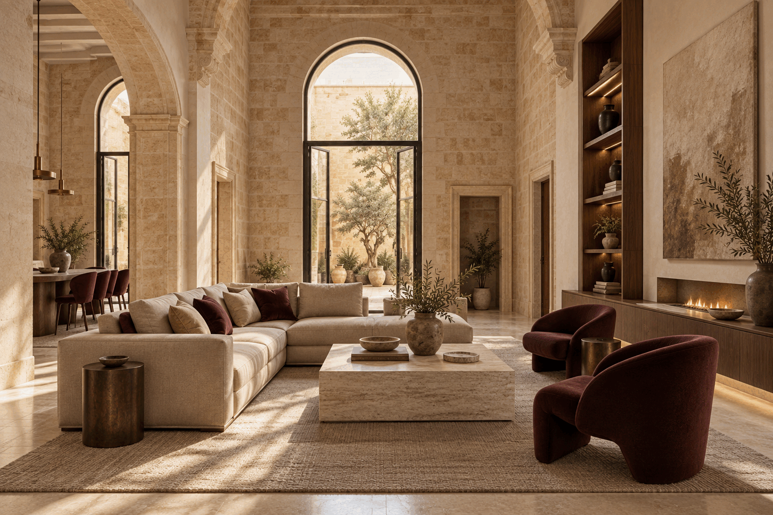Limestone House concept living room