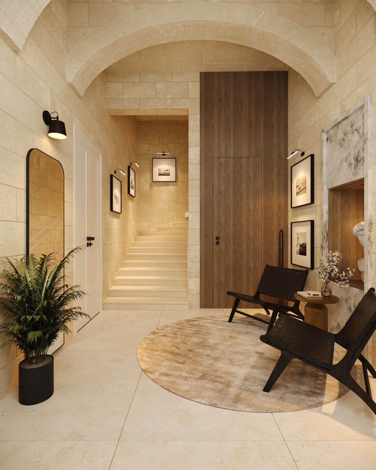 A Quiet Welcome boutique hotel entrance concept