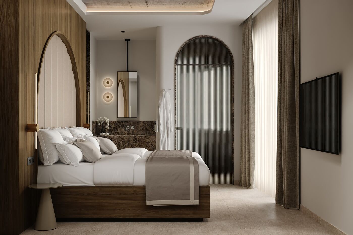 Boutique hotel guest room concept